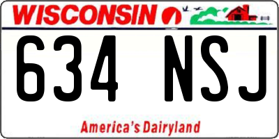 WI license plate 634NSJ