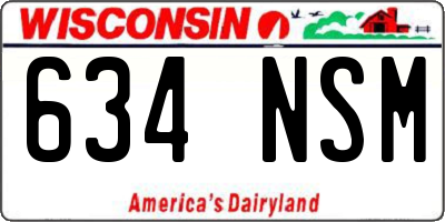 WI license plate 634NSM
