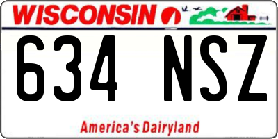 WI license plate 634NSZ