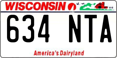 WI license plate 634NTA