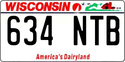 WI license plate 634NTB