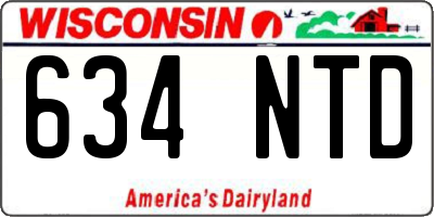 WI license plate 634NTD