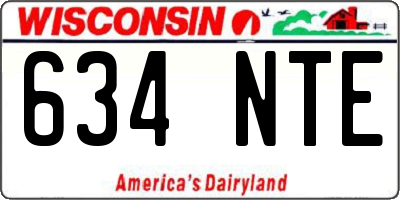 WI license plate 634NTE