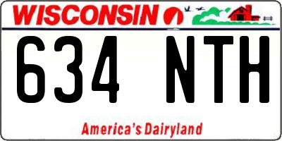 WI license plate 634NTH