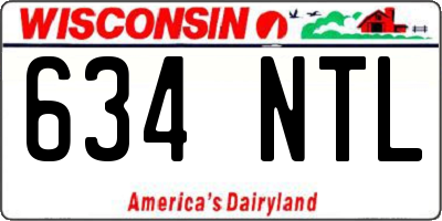 WI license plate 634NTL