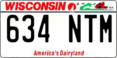 WI license plate 634NTM