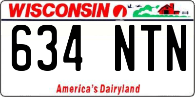 WI license plate 634NTN