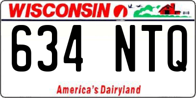WI license plate 634NTQ