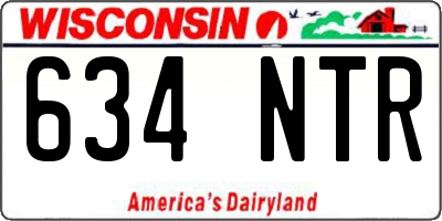 WI license plate 634NTR