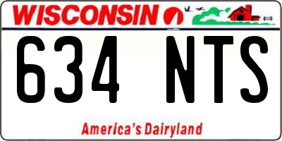 WI license plate 634NTS
