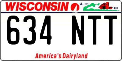WI license plate 634NTT