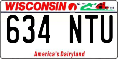WI license plate 634NTU