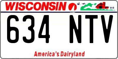 WI license plate 634NTV