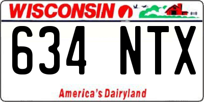 WI license plate 634NTX