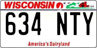 WI license plate 634NTY