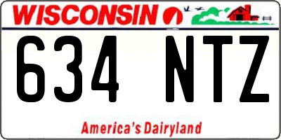 WI license plate 634NTZ