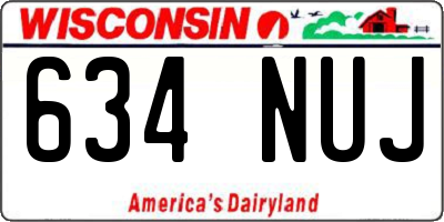 WI license plate 634NUJ