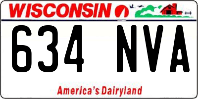 WI license plate 634NVA
