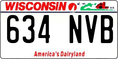 WI license plate 634NVB