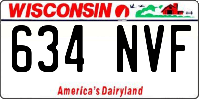 WI license plate 634NVF