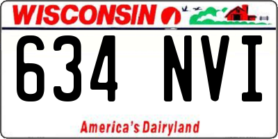 WI license plate 634NVI