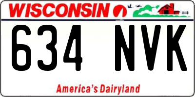 WI license plate 634NVK