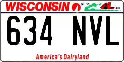 WI license plate 634NVL