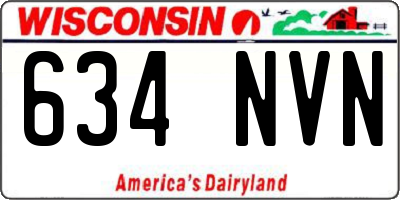 WI license plate 634NVN