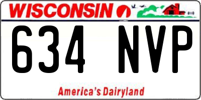 WI license plate 634NVP