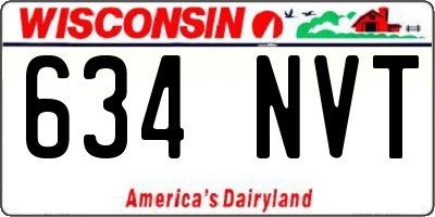 WI license plate 634NVT