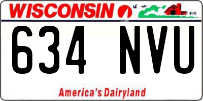WI license plate 634NVU