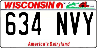 WI license plate 634NVY