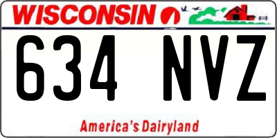 WI license plate 634NVZ