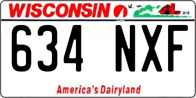 WI license plate 634NXF