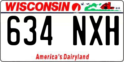 WI license plate 634NXH