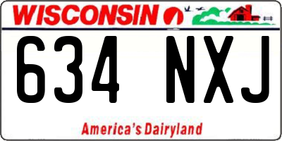 WI license plate 634NXJ