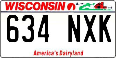 WI license plate 634NXK