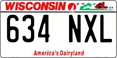 WI license plate 634NXL