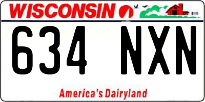 WI license plate 634NXN