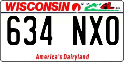 WI license plate 634NXO