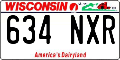 WI license plate 634NXR