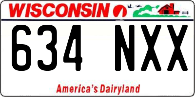 WI license plate 634NXX