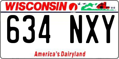 WI license plate 634NXY