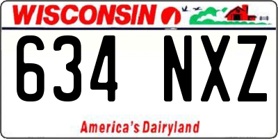 WI license plate 634NXZ