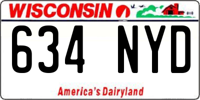 WI license plate 634NYD