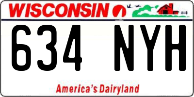 WI license plate 634NYH