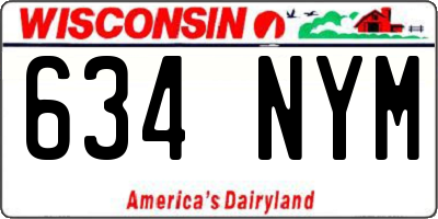 WI license plate 634NYM