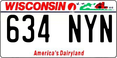 WI license plate 634NYN