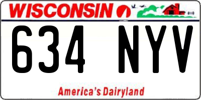 WI license plate 634NYV