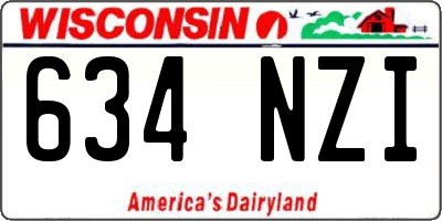 WI license plate 634NZI